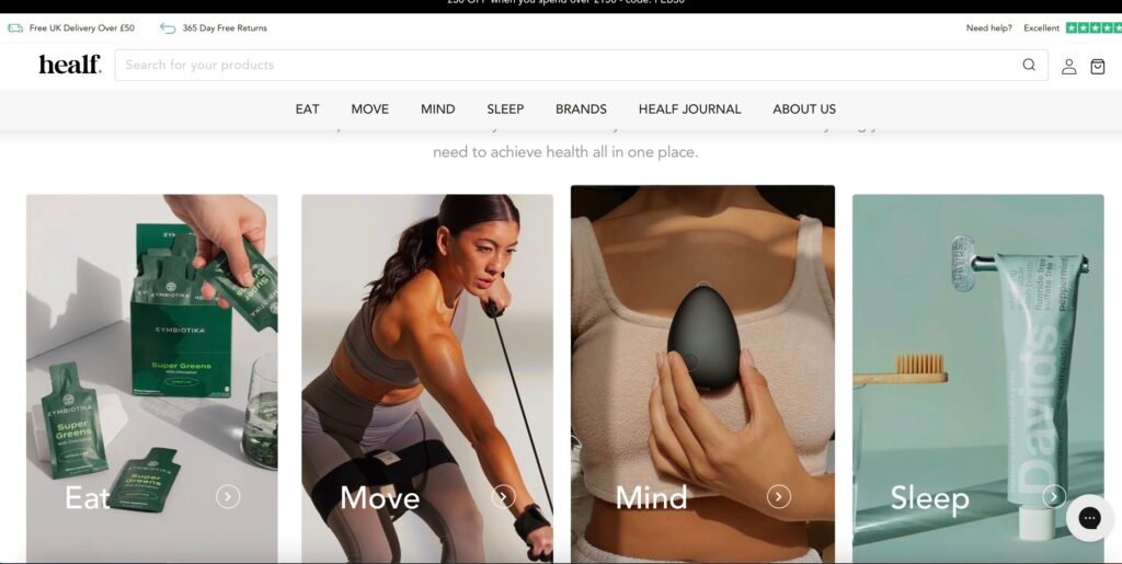 healf website screenshot